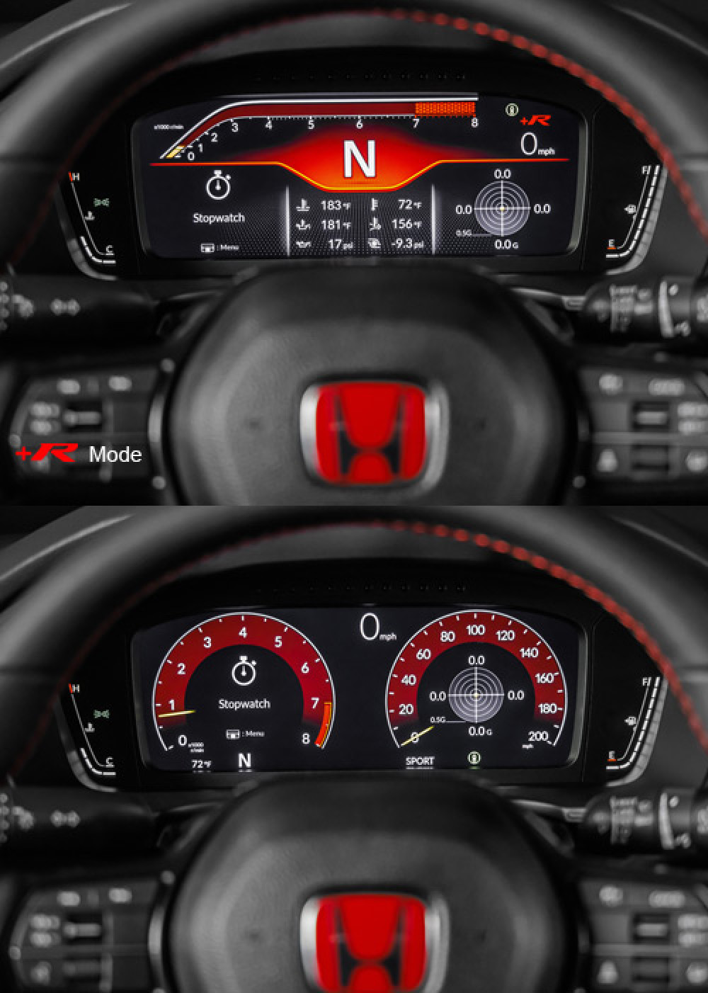 10.2” Interactive TFT Meter Cluster
Tampilan layar yang eksklusif dengan sentuhan warna merah untuk +R mode dirancang untuk memberikan pengalaman berkendara yang lebih sporty saat Anda berada di dalam kabin. Layar ini dapat menampilkan beragam informasi sesuai dengan preferensi Anda, seperti suhu pada pendingin mesin, suhu pada oli mesin, steering angle, tekanan pada rem, yaw rate dan lainnya.




Interactive TFT Meter Cluster selebar 10,2 inci berfungsi untuk menyajikan informasi penting tentang mobil Anda selama perjalanan. Mulai dari informasi sistem mobil Anda, titik optimal perpindahan gigi, hingga hiburan saat berkendara. Semuanya dapat diatur lewat satu sentuhan, yang berada di tombol kemudi mobil Anda.